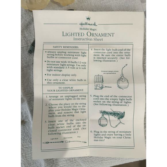 Hallmark Vintage Lighted Ornaments 1985 Katybeth & 1987 North Pole Power & Light - Picture 4 of 5